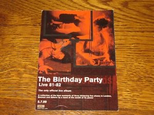 THE BIRTHDAY PARTY (NICK CAVE) - LIVE 81-82 - PROMO POSTCARD - Imagen 1 de 2