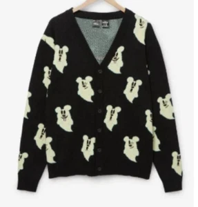 Cakeworthy x Disney Mickey Ghost Halloween Cardigan Exclusive - L XL 2XL NEW - Picture 1 of 6