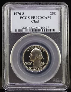 1976-S Washington Quarter Clad PCGS PR69DCAM - Picture 1 of 4