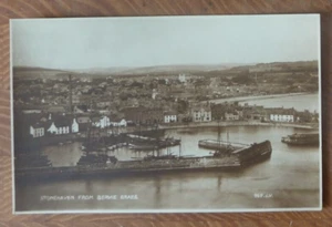 Postal Stonehaven de Bervie Braes barcos de pesca en puerto 1928 RP Cowie - Imagen 1 de 2