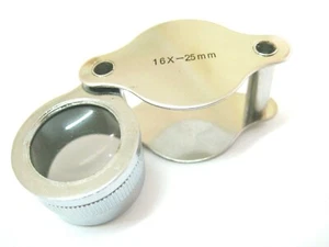 Quality True 16 x 25 mm large Lens Jeweler & collector's LOUPE Fast Delivery - Picture 1 of 6