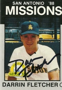 1988 San Antonio Missions DARRIN FLETCHER Signed Card autograph EXPOS BLUE JAYS - Picture 1 of 1