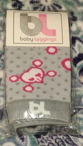 Baby Girls "Leggings" Knee Protection/Keeps Warm One Size Gray/Pink/White New - Picture 1 of 6