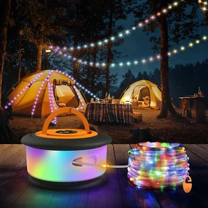Camping String Lights, 3 in 1 Upgraded Retractable RGB Outdoor String Lights, - Picture 1 of 12