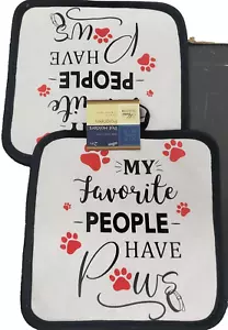 2 Stessi Portapentole da Cucina Stampati (7"x7') ANIMALI DOMESTICI, LE MIE PERSONE PREFERITE HANNO LE ZAMPE, TG - Foto 1 di 12
