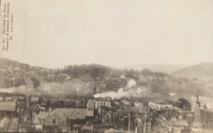 Pottsville Pennsylvania Bird's Eye View Postcard 1910's - Picture 1 of 3