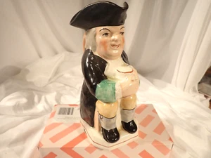 Large Vintage Toby Character Style Pitcher-9" tall - Picture 1 of 6