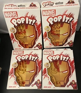 4-Marvel Metallic Finish POP IT Iron Man Buffalo Games Neu - Bild 1 von 3