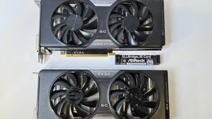 Lot of 2 x EVGA GeForce GTX 760 Superclocked w/ ACX Cooler-SLI Bridge Ready! - Picture 1 of 4