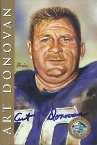 Art Donovan Autographed Hall of Fame Signature Series Post Card - Picture 1 of 2