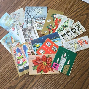 Vintage - 1970s - 15 Used Christmas greeting cards - all with gold trim - Crafts - Picture 1 of 5