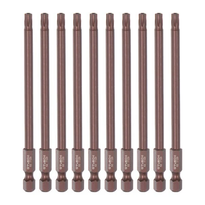 10Stk. T25 Torx Schraubendreher Stern Bit Sicherheit Bits 1/4" Sechskantschaft4" - Bild 1 von 4