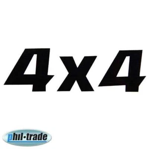 Adesivo NERO 4x4 4 ruote fuoristrada sticker emblema logo scritta 4WD - Foto 1 di 1