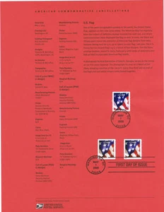#0916 44c American Flag Stamp #4391/4395 Souvenir Page - Bild 1 von 1