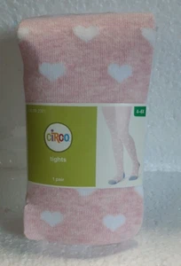 CIRCO Tights Girls 4-6X Pink White Heart Print Valentines Day NEW - Picture 1 of 8