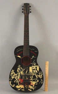 Vintage 1940s Supertone Western Stenciled Singing Cowboys Acoustic Guitar, NR - Picture 1 of 15