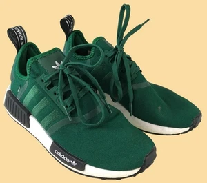 Womens Adidas NMD_R1 Dark Green Lace Up Sneakers Size 8 - Picture 1 of 6