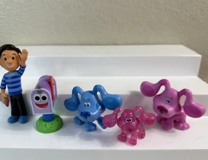 Vintage Blues Clues Blue Magenta Steve Josh 5 PVC Figuren - Bild 1 von 1