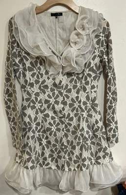 Chaqueta Anthropologie Ryu Mujer Talla Mediu Encaje Romántico Coqueta Victoriano Gótico Foto 1 de 4