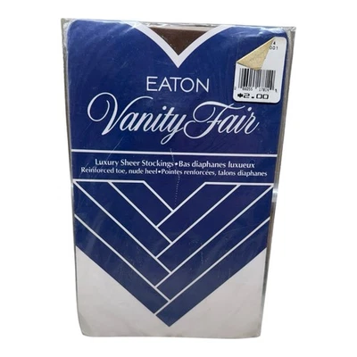 Medias elásticas transparentes de lujo Eaton Vanity Fair de colección talla C color topo para 11-13 Foto 1 de 2