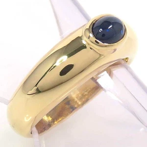 Chaumet Paris Anneau Cabochon Sapphire 18k Yellow Gold Ring Jewelry w/Paper - Picture 1 of 10