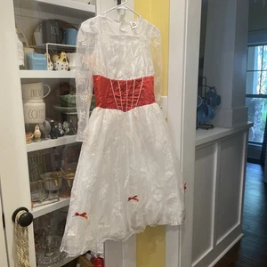 Disney Mary Poppins Mädchen große 10/12 Kostüm lustiges Urlaub Kleid LESEN - Bild 1 von 18