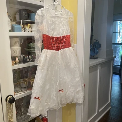 DISNEY Mary Poppins Niñas Grande 10/12 Disfraz Alegre Vestido de Vacaciones LEER Foto 1 de 4