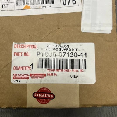 OEM TOYOTA AVALON ДВЕРИ КРАЯ ПРЕДОХРАНИТЕЛИ МАГНИТНЫЕ СЕРЫЙ PT936-07130-11 ПОДХОДИТ 2013-2016 - Изображение 1 из 3