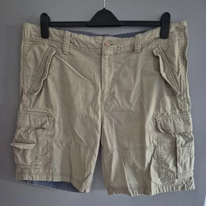 Cherokee Mens 42W Beige 100% Cotton Cargo Utility Shorts Very Good Condition - Picture 1 of 5