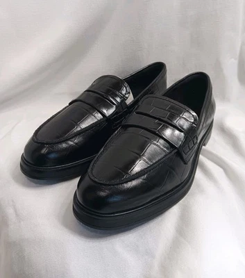 Mocasines de cuero Aldo Lededanten negro cocodrilo mujer 10 Foto 1 de 4