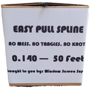 0,140 x 50' Schwarz Fenster Bildschirm Spline für mühelose Bildschirm Installation - Bild 1 von 4