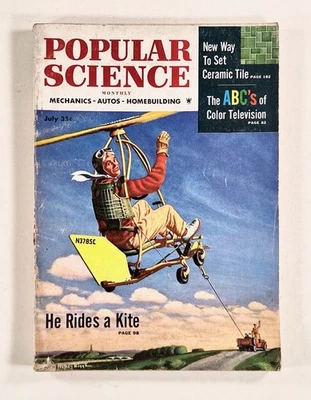 1954 Jul POPULAR SCIENCE Color Television KITE GLIDING The Rise of Motels MORE - Image 1 of 4