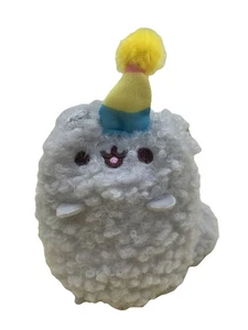 Gund Pusheen Geburtstag Hut lockig Plüsch grau kleines Stofftier Spielzeug 5 Zoll 2017 - Bild 1 von 9