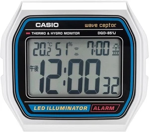 CASIO DQD-851J-8JF Motif Electric Wave Alarm Clock From Japan 117mm 185g Alarm - Picture 1 of 7
