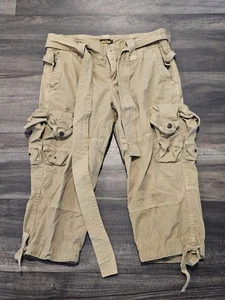 Vintage Rugby Ralph Lauren Cargo Pants Women’s 4 Khaki Military Capri Y2K Grunge - Picture 1 of 8