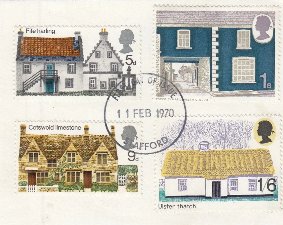 Rural Architecture GB Used Stafford 1970 ON PIECE (149401) - Image 1 of 1
