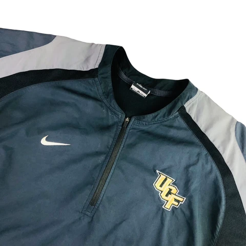 UCF Knights Men's Nike Storm-Fit 1/4 Zip S/S Rain Jacket Blue/Gray • Medium Cover