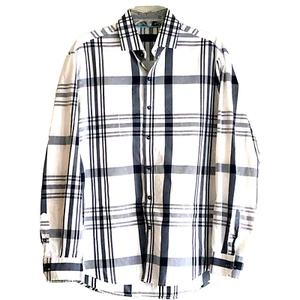 Men's Tasso Elba Flip Cuff Button Down Shirt with Contrast Trim -Large 16-16 1/2 - Picture 1 of 6
