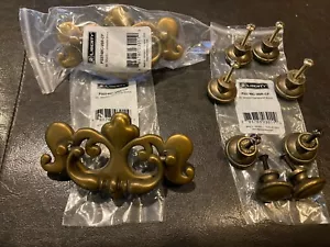 Brass Wheat Colonial Chippendale Vintage Antique Hardware Drawer Pulls 3"center - Picture 1 of 3