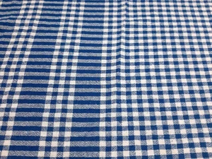 Lovley Baumwolle Tischdecke Schlitze blau und weiß 145 cm x 148 cm - Bild 1 von 4