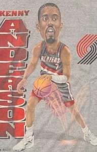 Vintage Blazer Portland Kenny Anderson Karikatur Bighead T-Shirt NYC ATL HBCU NBA - Bild 1 von 8