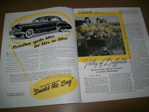 1949 Buick Super car ad in April 1949 Buick Magazine -Roadmaster in centerfold - Picture 1 of 3