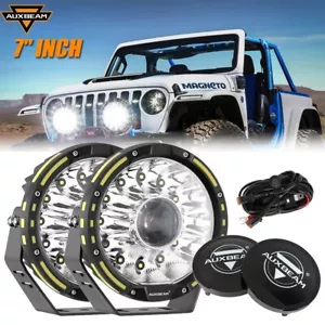 AUXBEAM 7" 360-PRO LED Work Light Bar Pods DRL Driving Offroad SUV ATV For Jeep - Picture 1 of 12