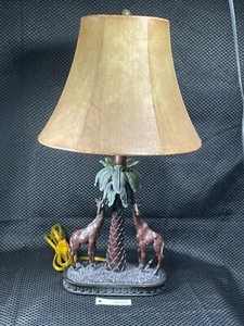 2 giraffes and palm tree table lamp - Ceramic/Pottery   IN6096 - Picture 1 of 8