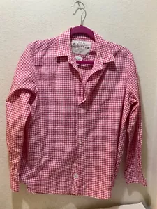 Top donna Frank & Eileen S rosa camicia con bottoni a quadri Gingham BARRY - Foto 1 di 7
