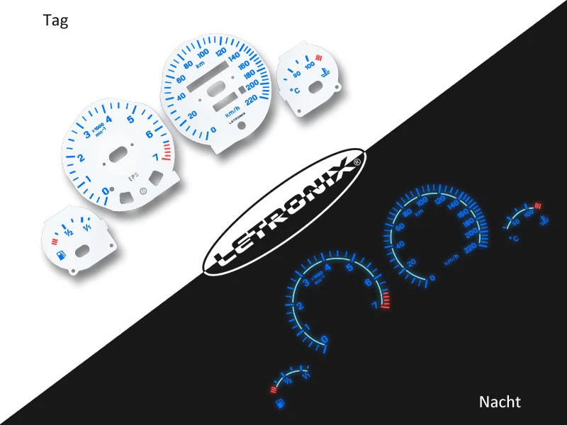 EL-Dash Speedo Plate plasma disco velocímetro Opel Corsa B 0-220Kh 7000 rpm - Imagen 1 de 1