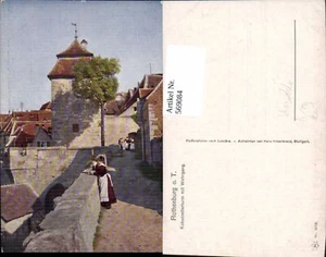 569084,Künstler Ak N. Astudin Rothenburg ob der Tauber Kobolzellerturm Wehrgang - Picture 1 of 1