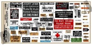 Diorama/Model Accessory - 1/35 British & British Territory Trench Signs #1 - WW1 - Bild 1 von 3