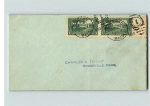 LEXINGTON- CONCORD # 617 First Day of Issue, Concord, MA cancel, 1925, blue enve - Picture 1 of 1