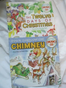 Lot of 2~Christmas Books and CDs~12 Days of Christmas Down the Chimney~New~LBDWB - Picture 1 of 3